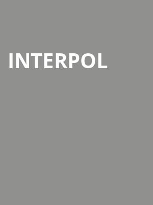 Interpol, Plaza Theatre, El Paso